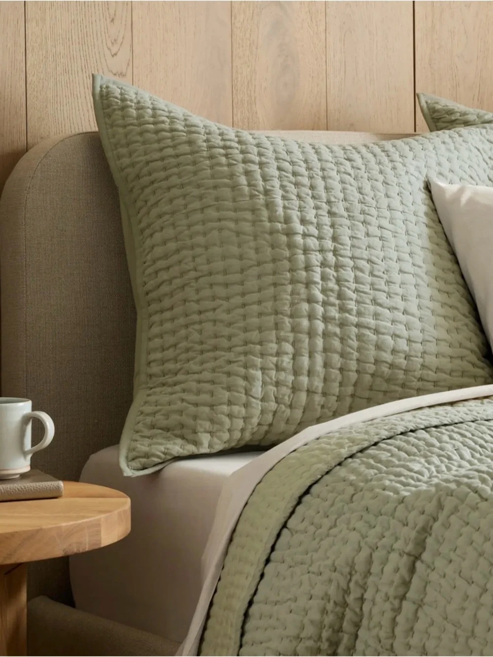 Quince European Linen and Cotton Stitch Quilt in Willowleaf Size King/Cal K 925